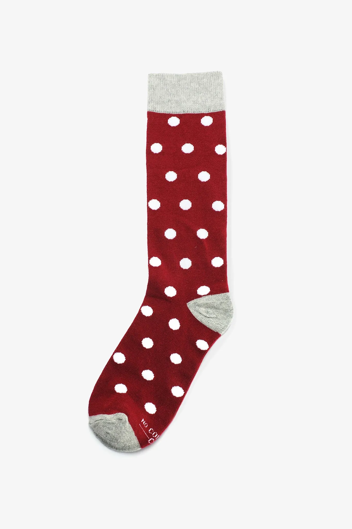 Polka Dot Groomsmen Socks By No Cold Feet - Burgundy sold by Birdy Grey