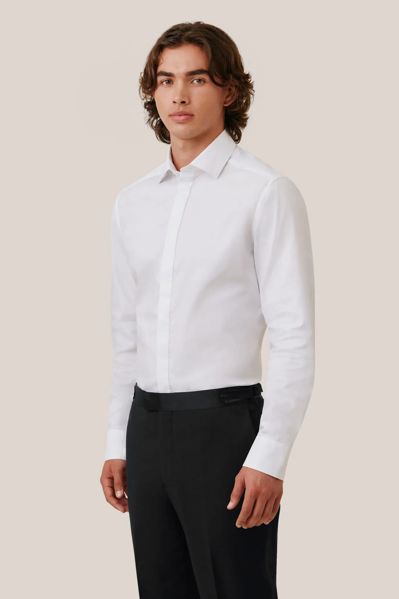 Brian Tuxedo Shirt - White sold by Birdy Grey product image thumbnail 3