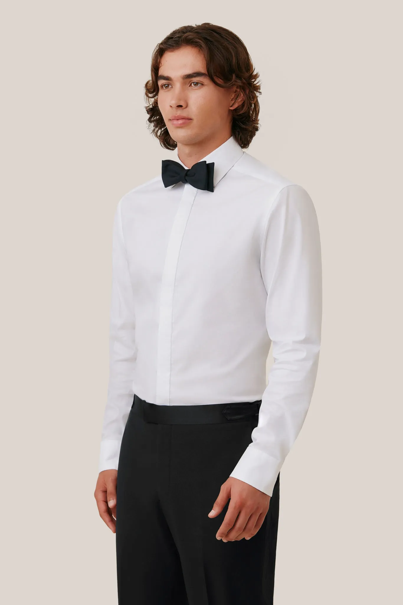 Brian Tuxedo Shirt - White sold by Birdy Grey product image thumbnail 5