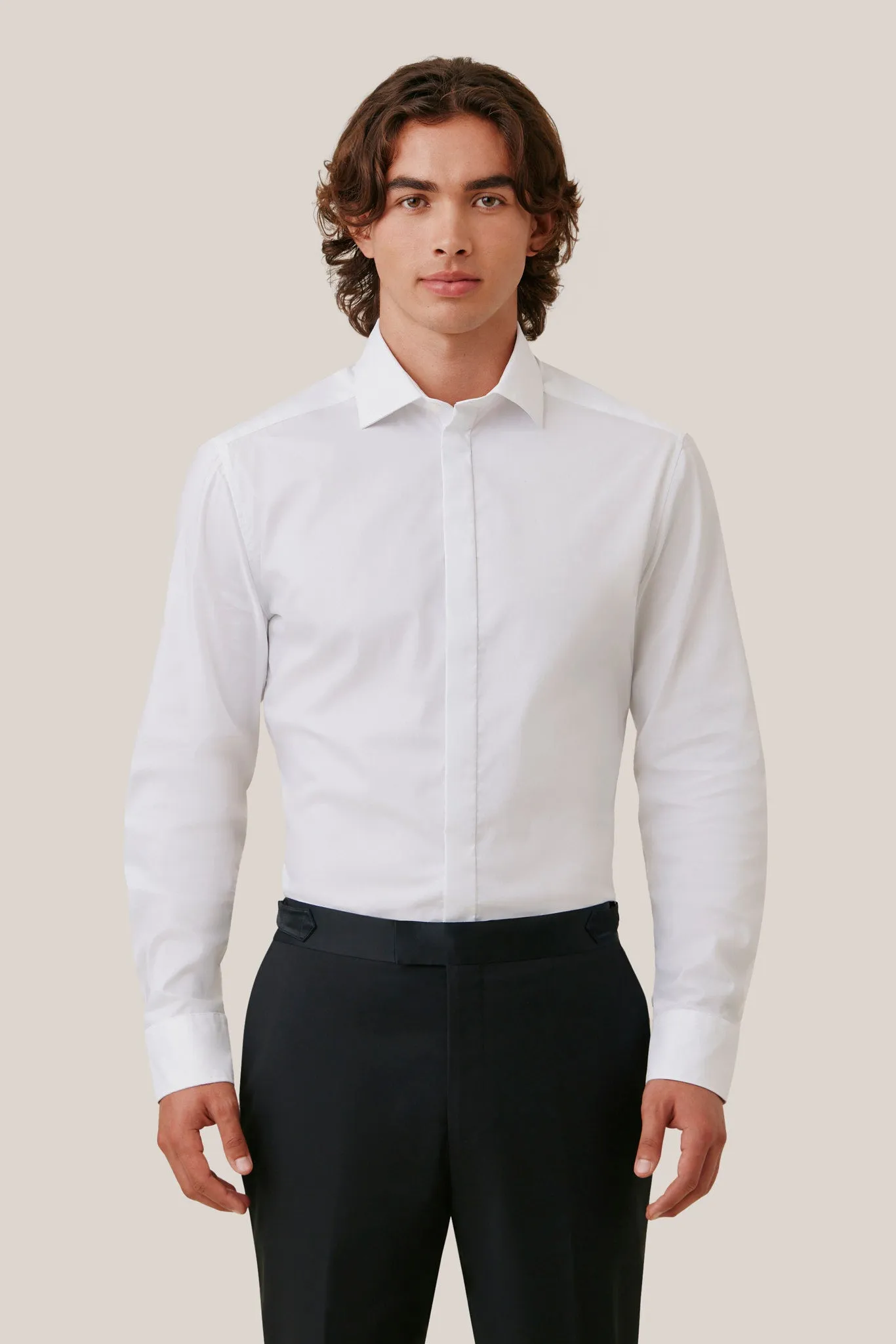 Brian Tuxedo Shirt - White sold by Birdy Grey product image thumbnail 4