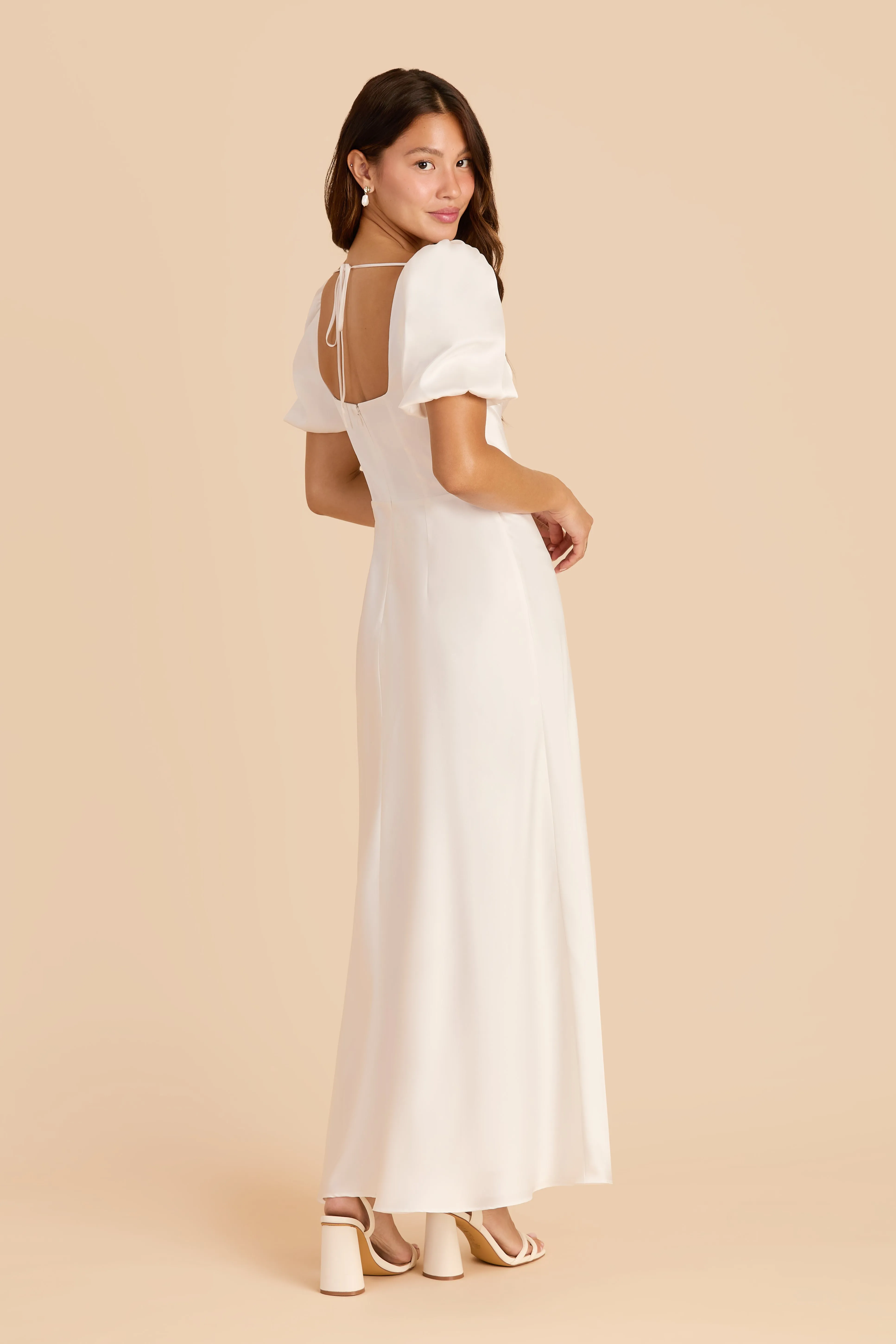 Judy Midi Matte Satin - White sold by Birdy Grey product image thumbnail 3