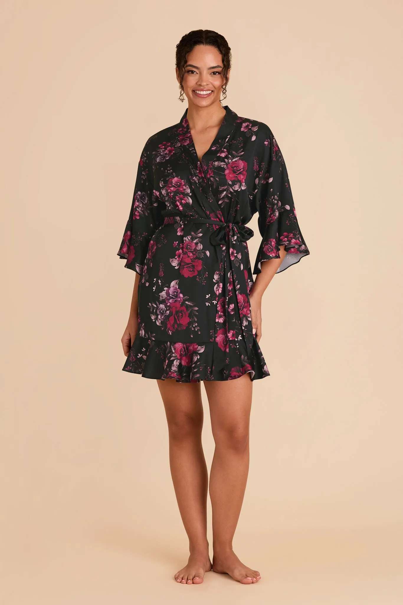 Kenny Robe - Black Fleurs Damour sold by Birdy Grey product image thumbnail 3