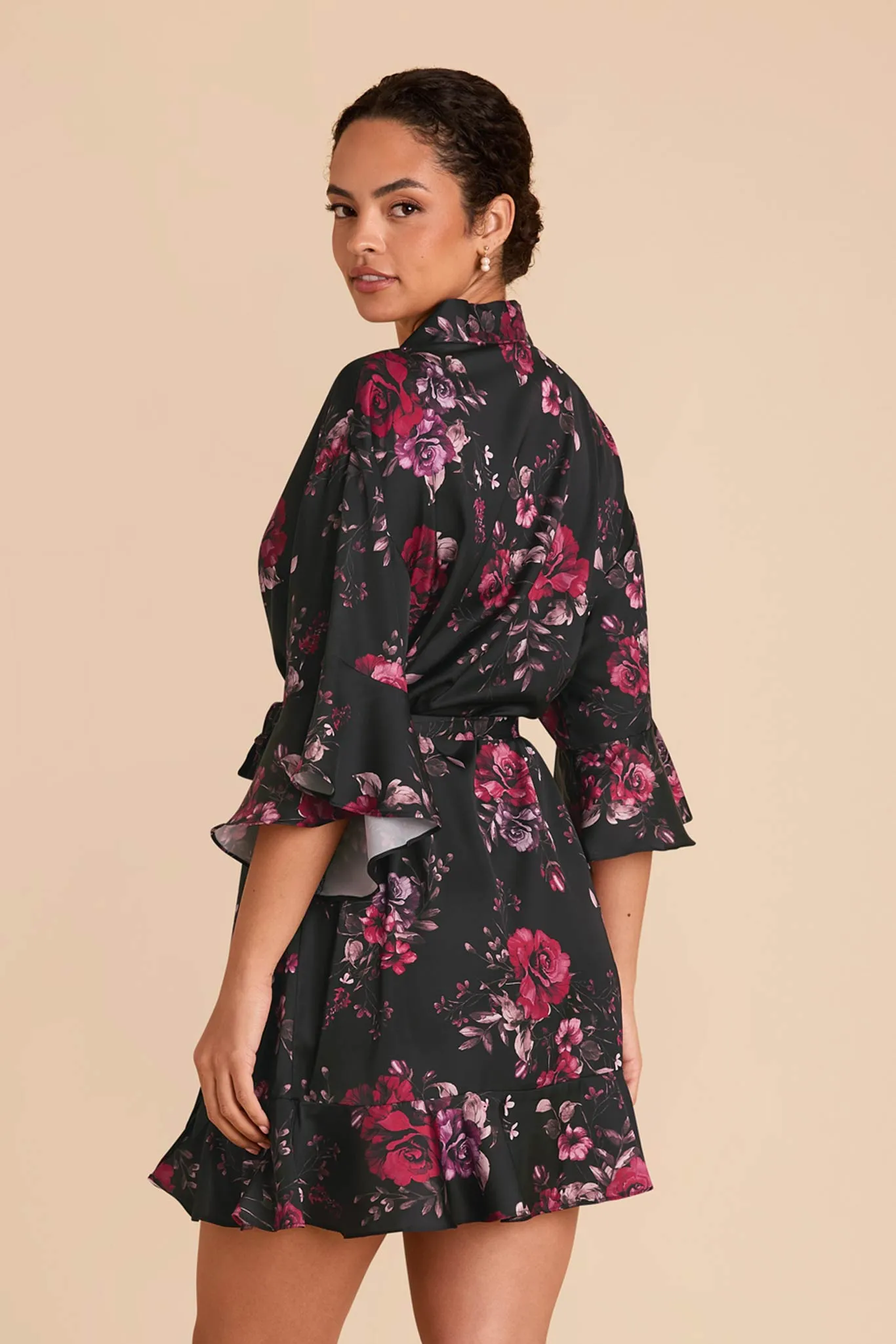 Kenny Robe - Black Fleurs Damour sold by Birdy Grey product image thumbnail 5