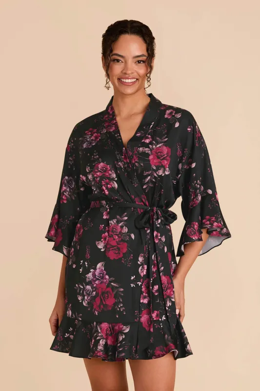 Kenny Robe - Black Fleurs Damour sold by Birdy Grey