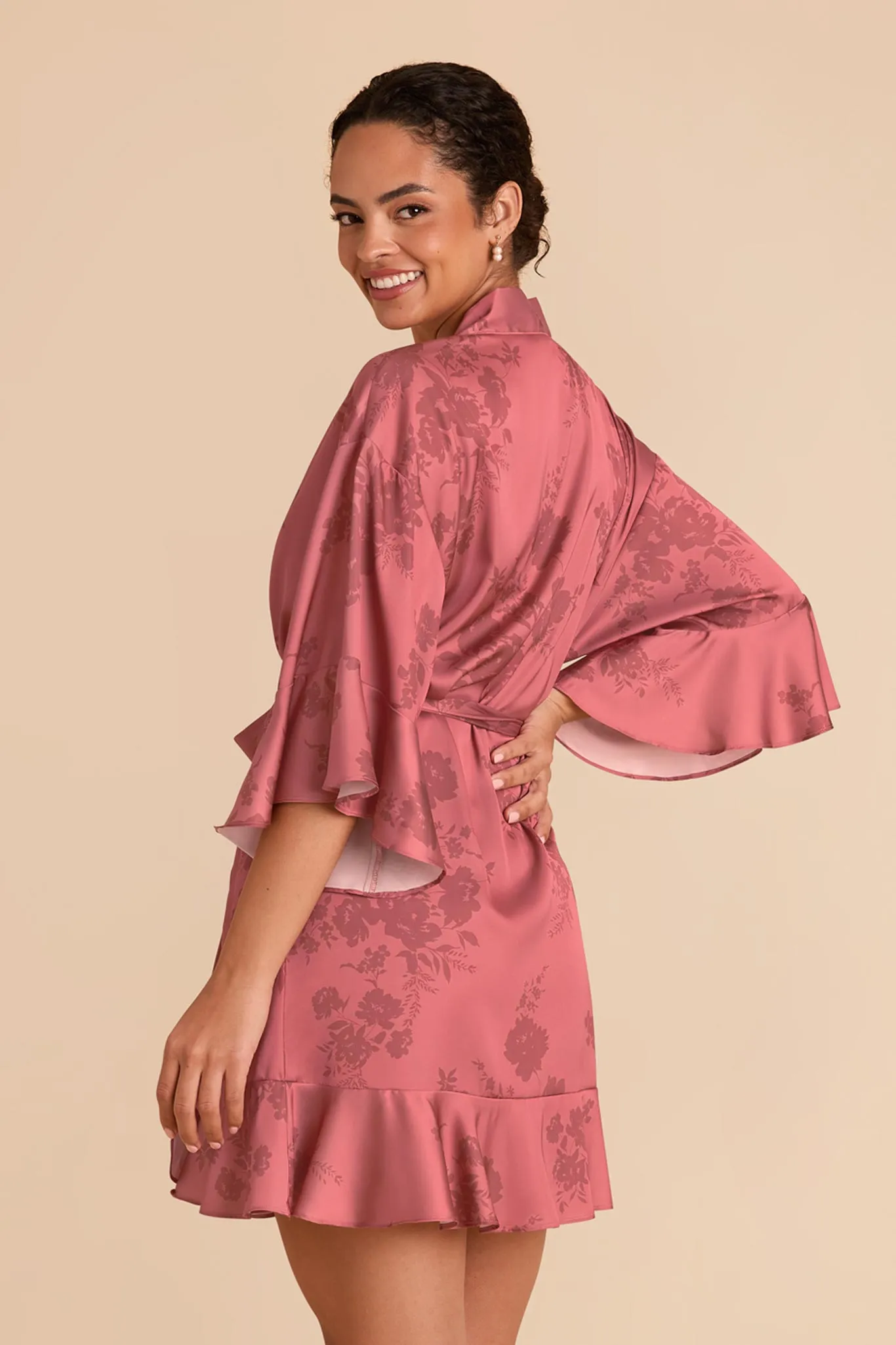 Kenny Robe - Wild Rose Whimsical Blooms sold by Birdy Grey product image thumbnail 4