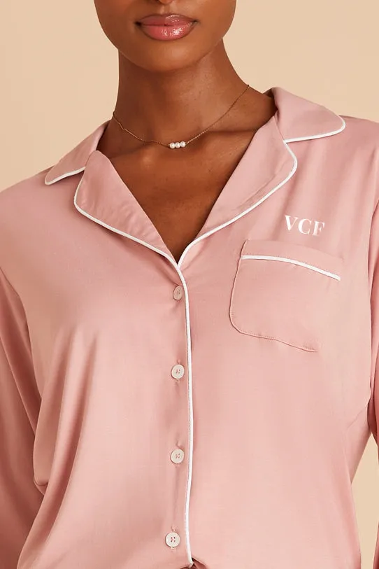 Jenna Bamboo Pajama Set - Dusty Rose sold by Birdy Grey product image thumbnail 2