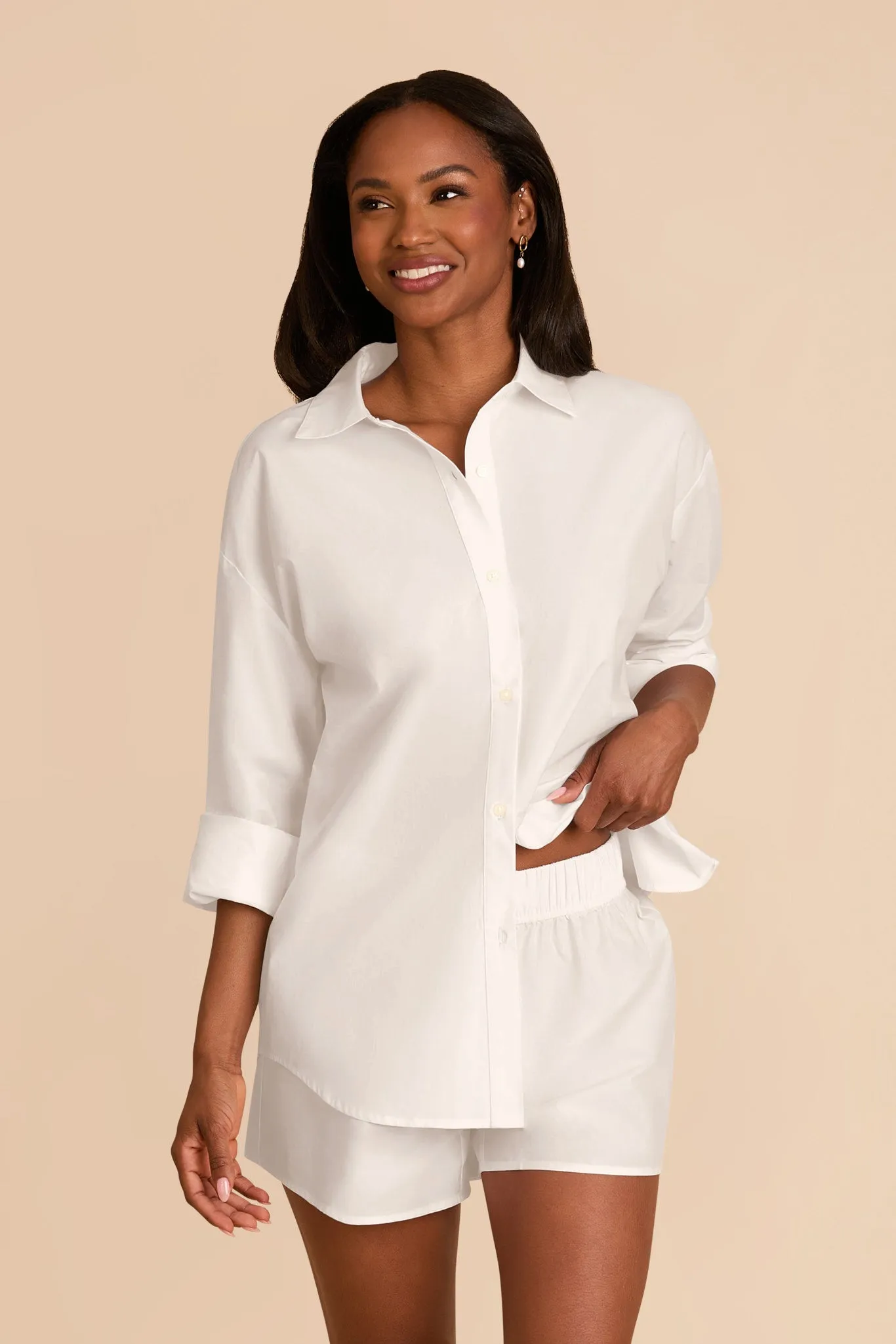 Ashtin Pajama Set - White sold by Birdy Grey