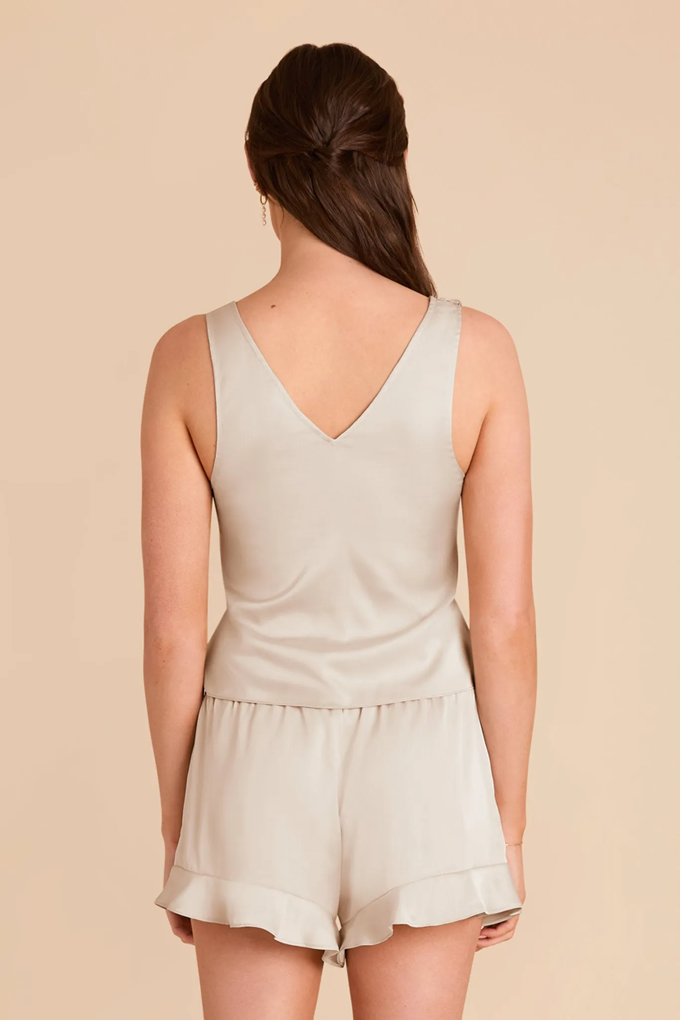 Sutton Matte Satin Pajama Set - Neutral Champagne sold by Birdy Grey product image thumbnail 5