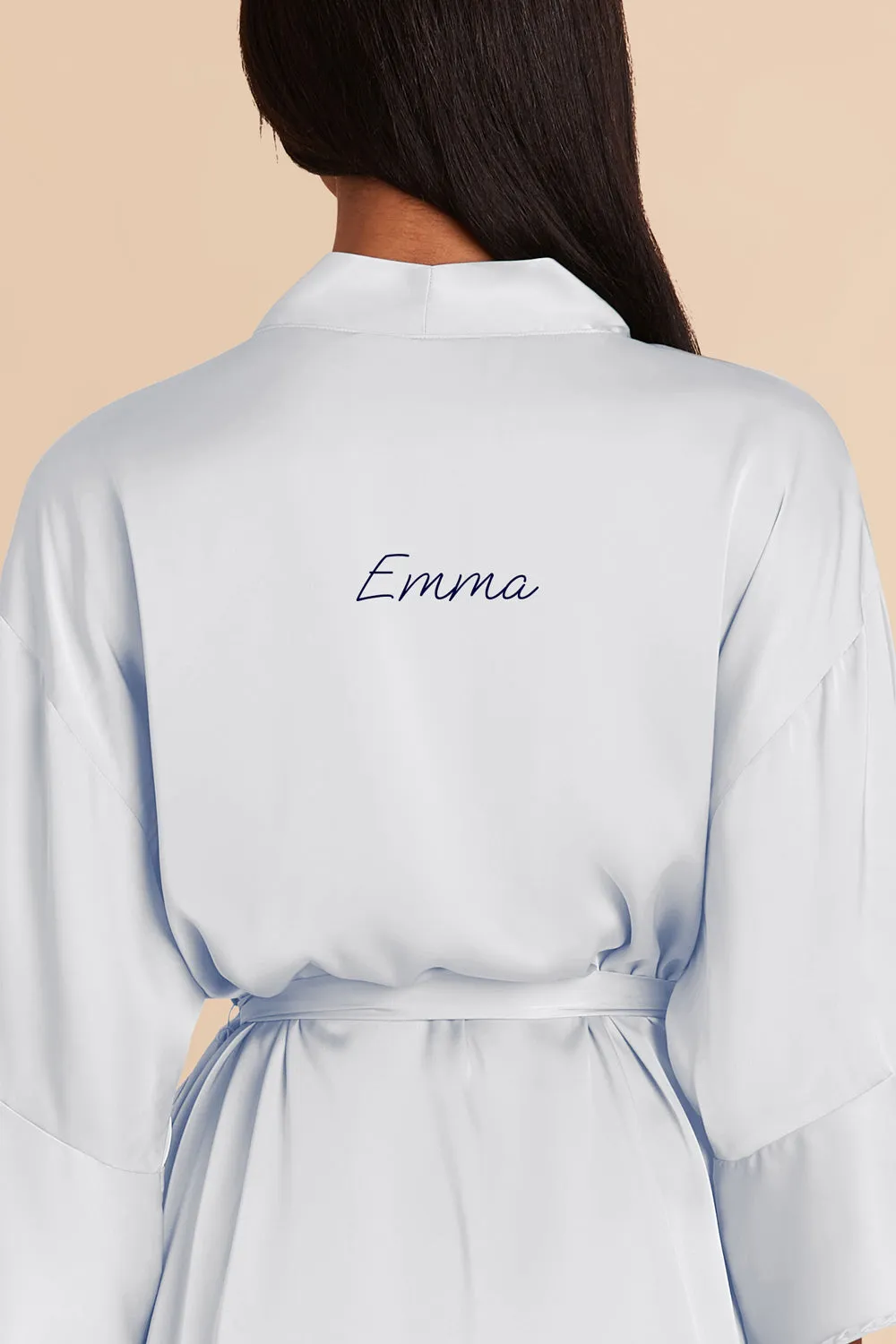 Kenny Matte Satin Robe - Mist Blue sold by Birdy Grey product image thumbnail 2