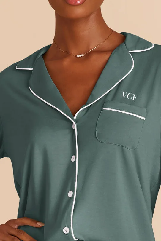 Jenna Bamboo Pajama Set - Sea Glass sold by Birdy Grey product image thumbnail 2