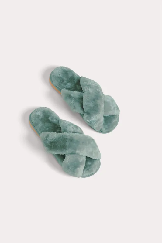 Murphy Slippers - Sea Glass sold by Birdy Grey