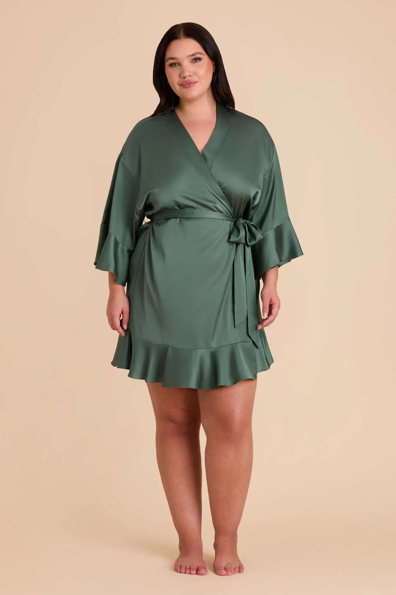 Kenny Matte Satin Robe - Eucalyptus sold by Birdy Grey product image thumbnail 3
