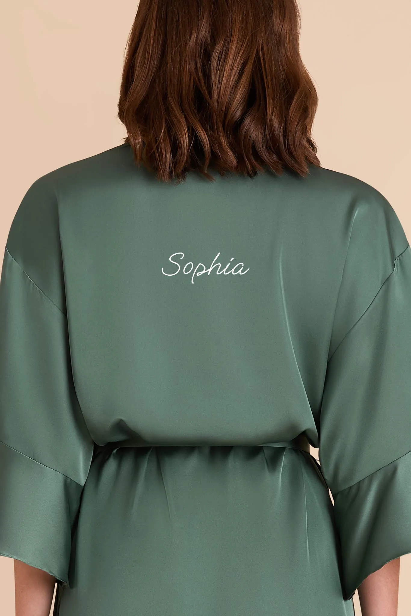 Kenny Matte Satin Robe - Eucalyptus sold by Birdy Grey product image thumbnail 2