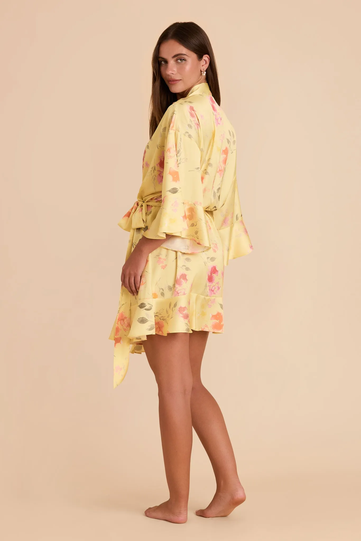 Kenny Robe - Pale Yellow Rococo Floral sold by Birdy Grey product image thumbnail 3