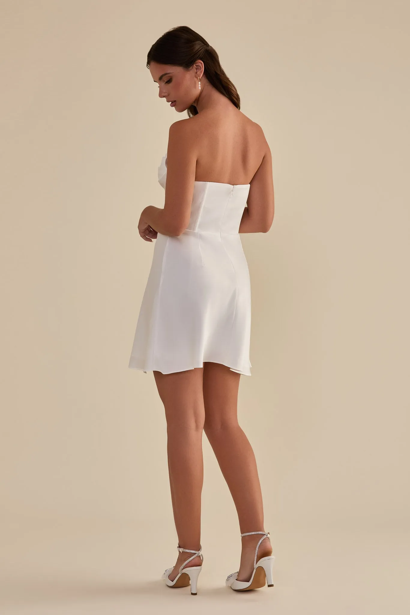 Caroline Matte Satin - White sold by Birdy Grey product image thumbnail 5