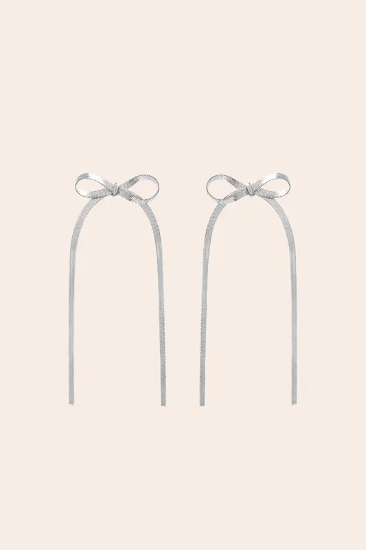 Herringbone Earrings - Silver sold by Birdy Grey