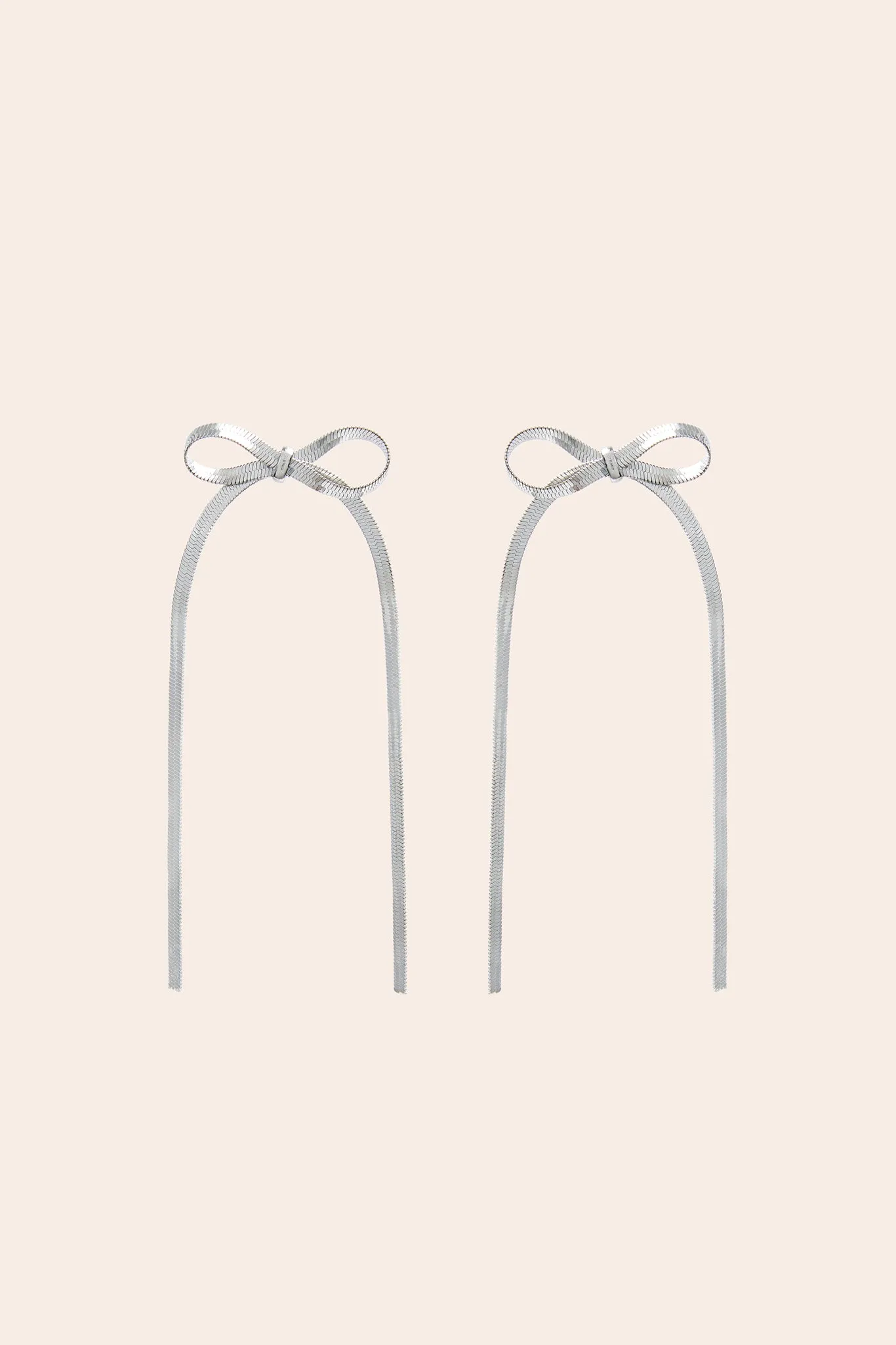 Herringbone Earrings - Silver sold by Birdy Grey