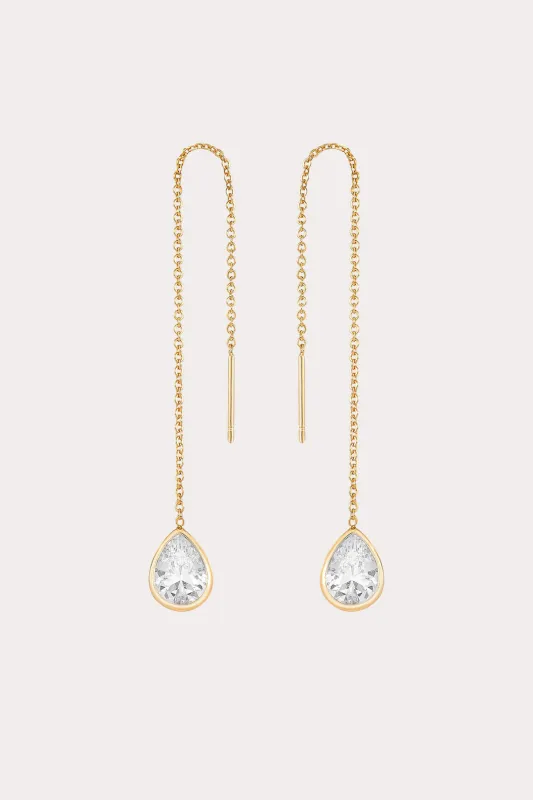 Saint Tropez Earrings - Clear Crystal sold by Birdy Grey