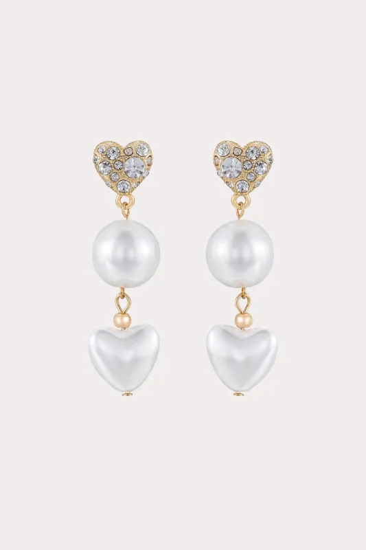 Paris Earrings - Pearl sold by Birdy Grey