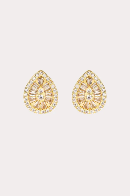 Ibiza Earrings - Clear Crystal sold by Birdy Grey
