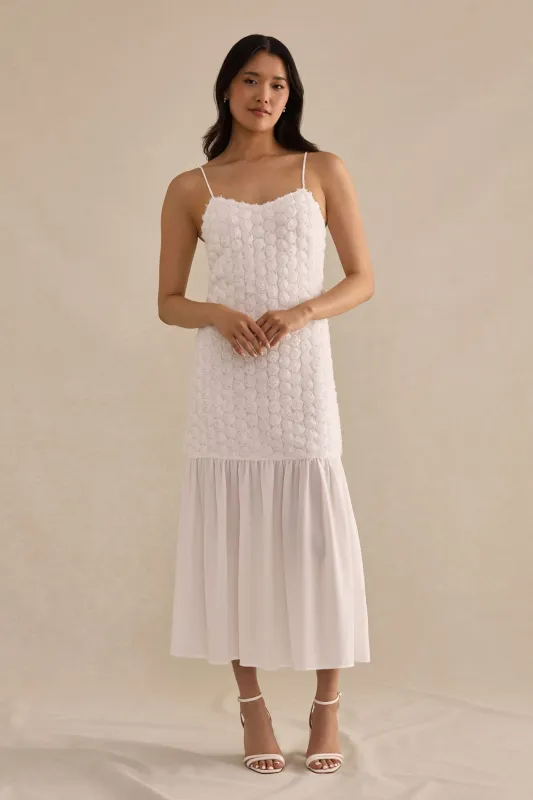 Sylvia Dress - White sold by Birdy Grey