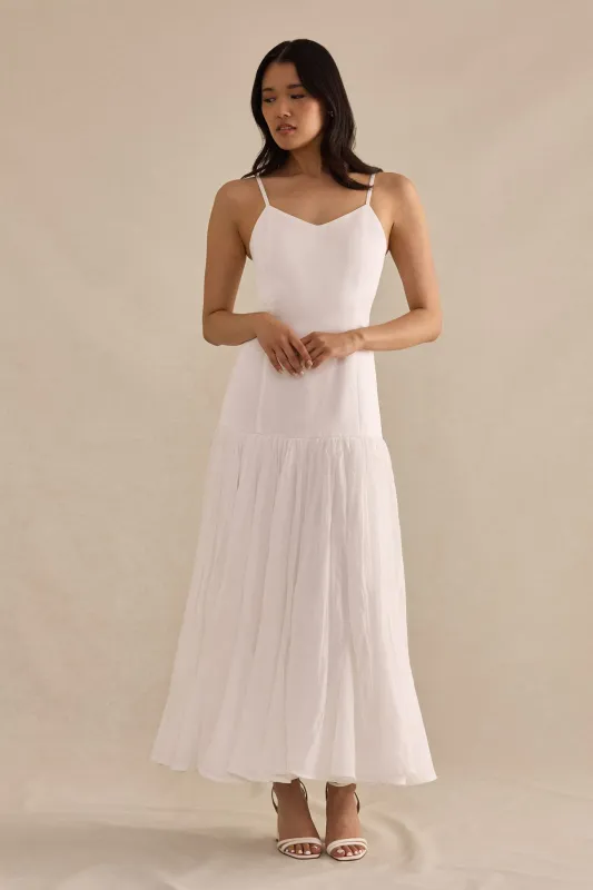 Suzanne Dress - White sold by Birdy Grey