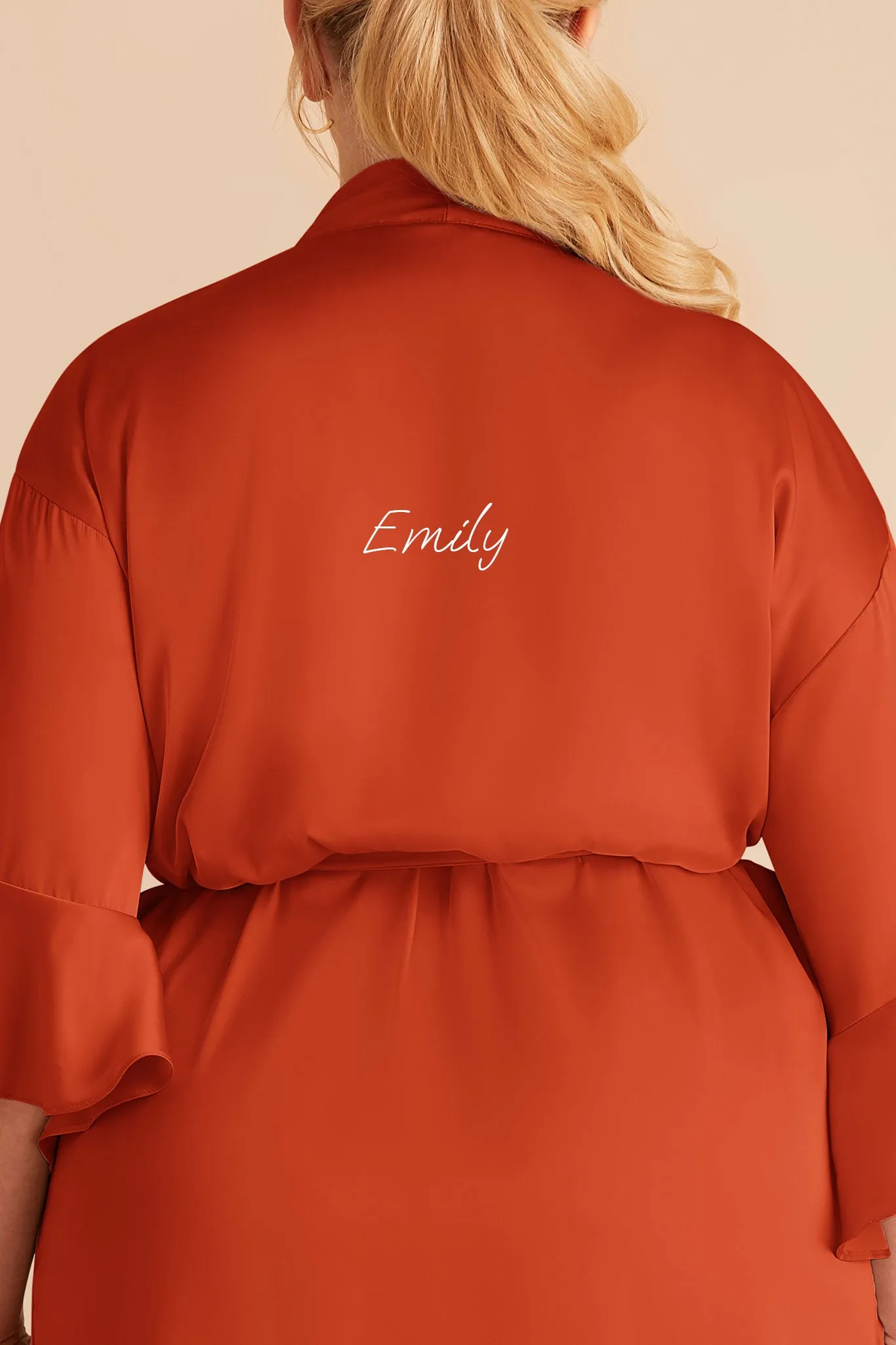 Kenny Matte Satin Robe - Terracotta sold by Birdy Grey product image thumbnail 2
