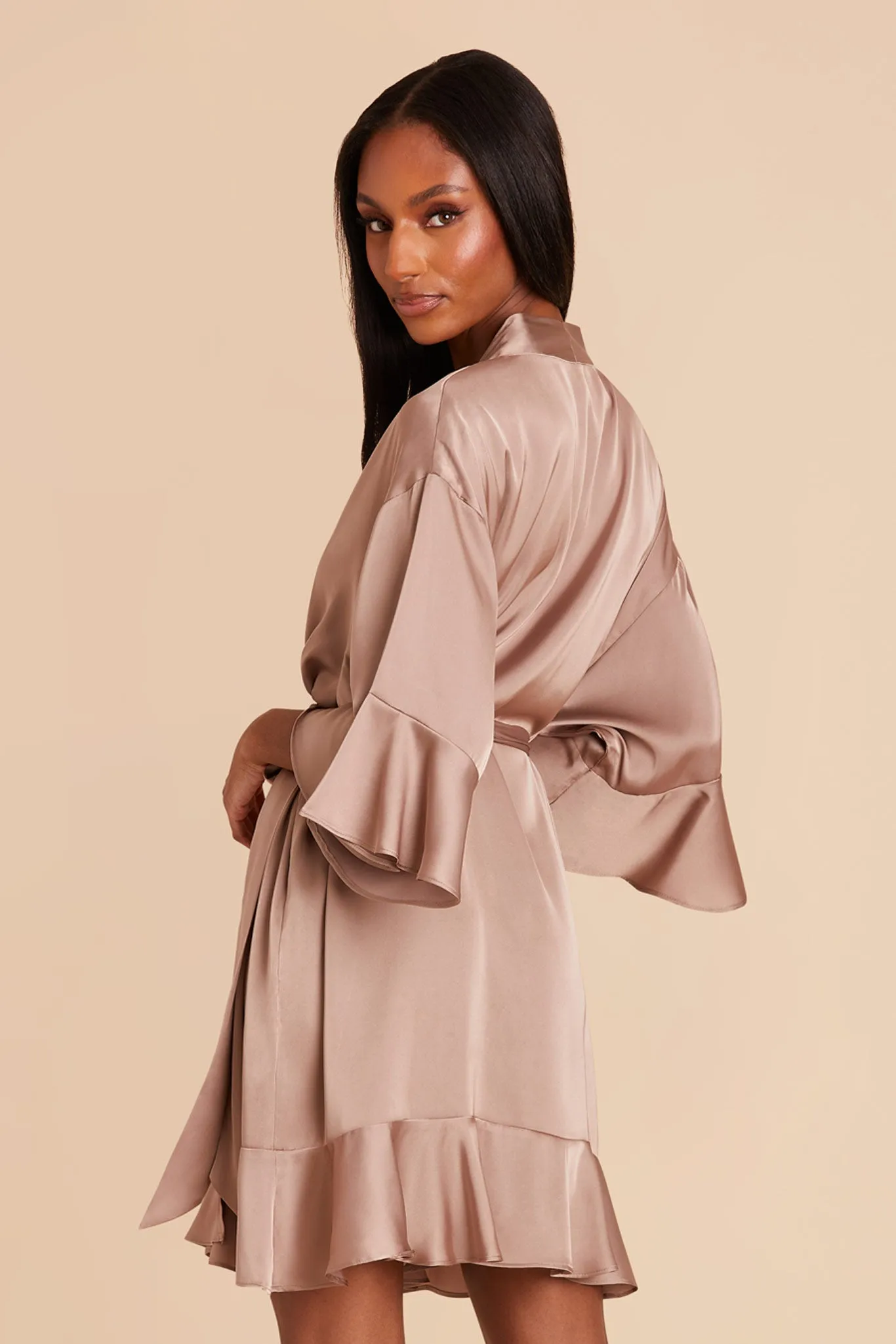 Kenny Matte Satin Robe - Mocha sold by Birdy Grey product image thumbnail 5
