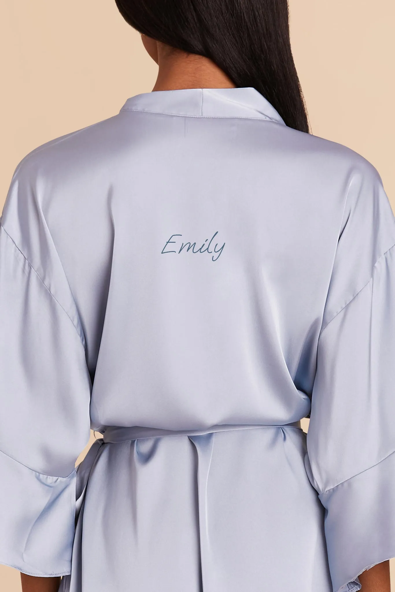 Kenny Matte Satin Robe - Dusty Blue sold by Birdy Grey product image thumbnail 2