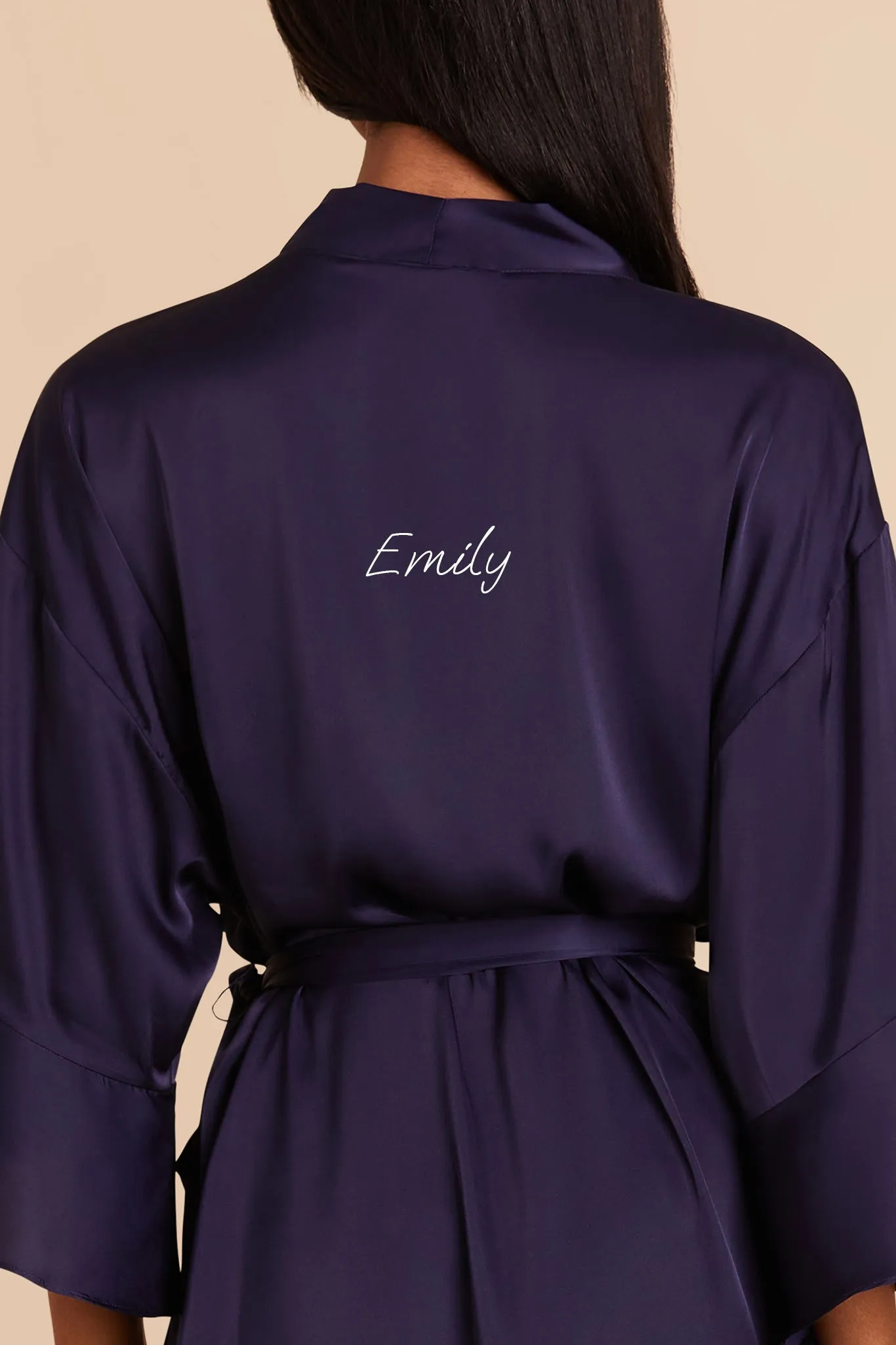 Kenny Matte Satin Robe - Navy sold by Birdy Grey product image thumbnail 2