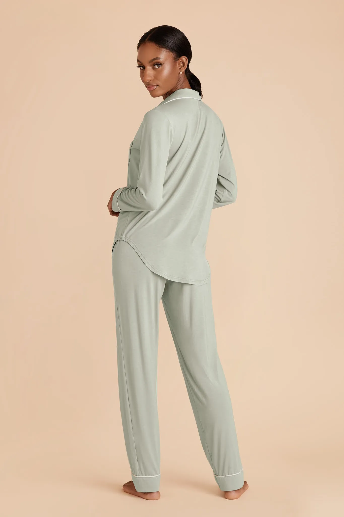 Jenna Bamboo Pajama Set - Sage sold by Birdy Grey product image thumbnail 4