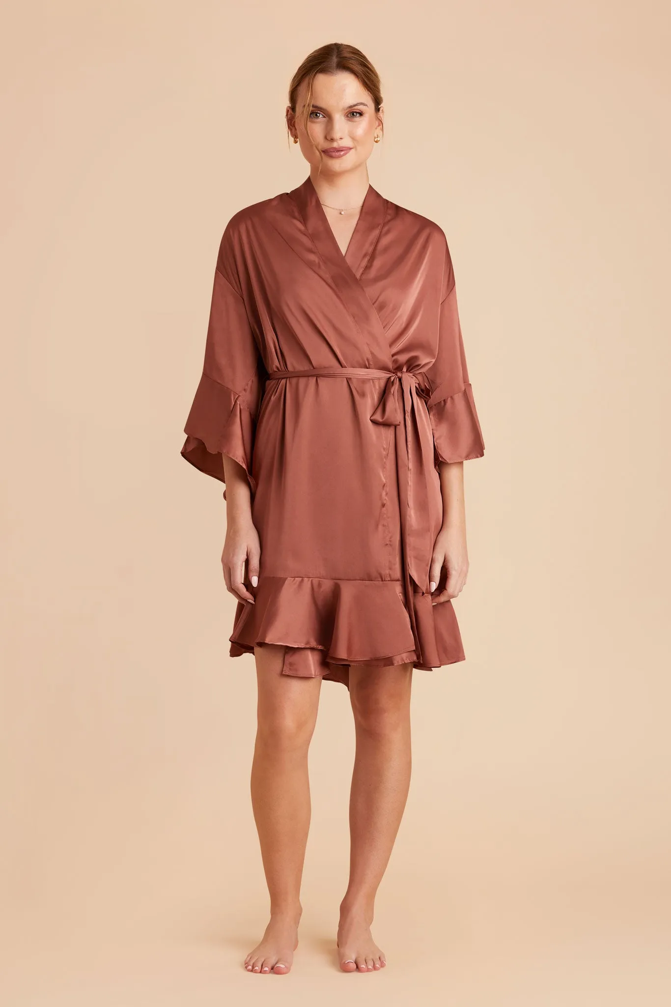 Kenny Matte Satin Robe - Desert Rose sold by Birdy Grey product image thumbnail 5