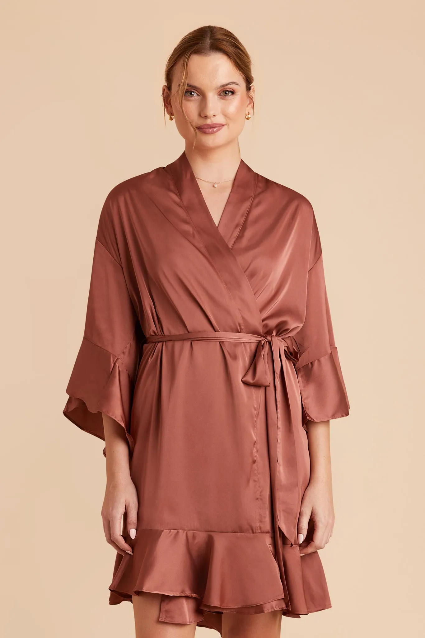 Kenny Matte Satin Robe - Desert Rose sold by Birdy Grey product image thumbnail 4