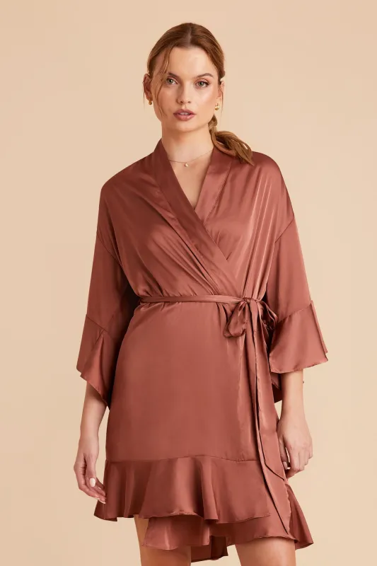 Kenny Matte Satin Robe - Desert Rose sold by Birdy Grey