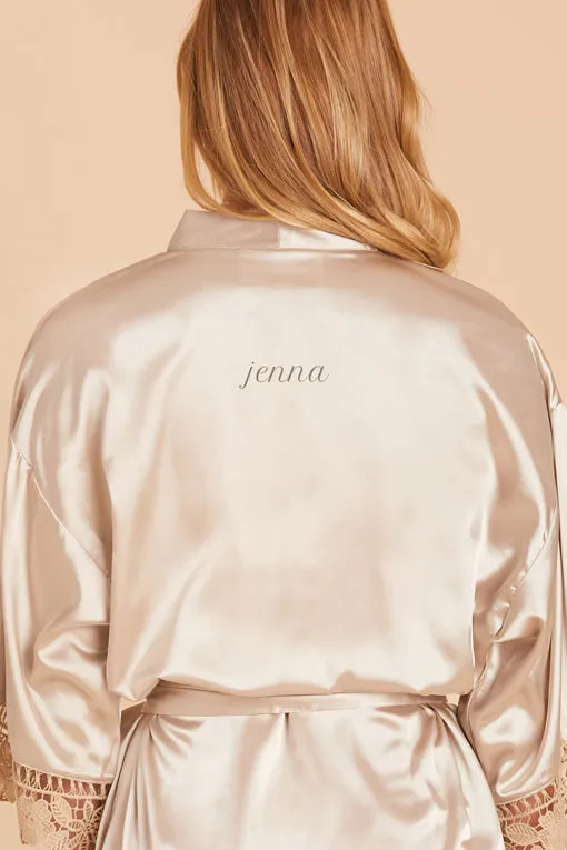 Claudine Shiny Satin Robe - Neutral Champagne sold by Birdy Grey product image thumbnail 2