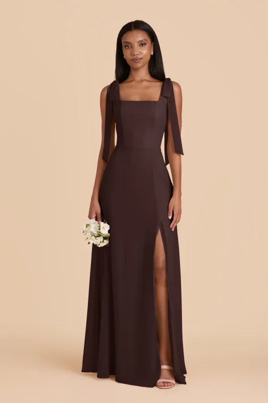 Alex Chiffon Dress - Espresso sold by Birdy Grey