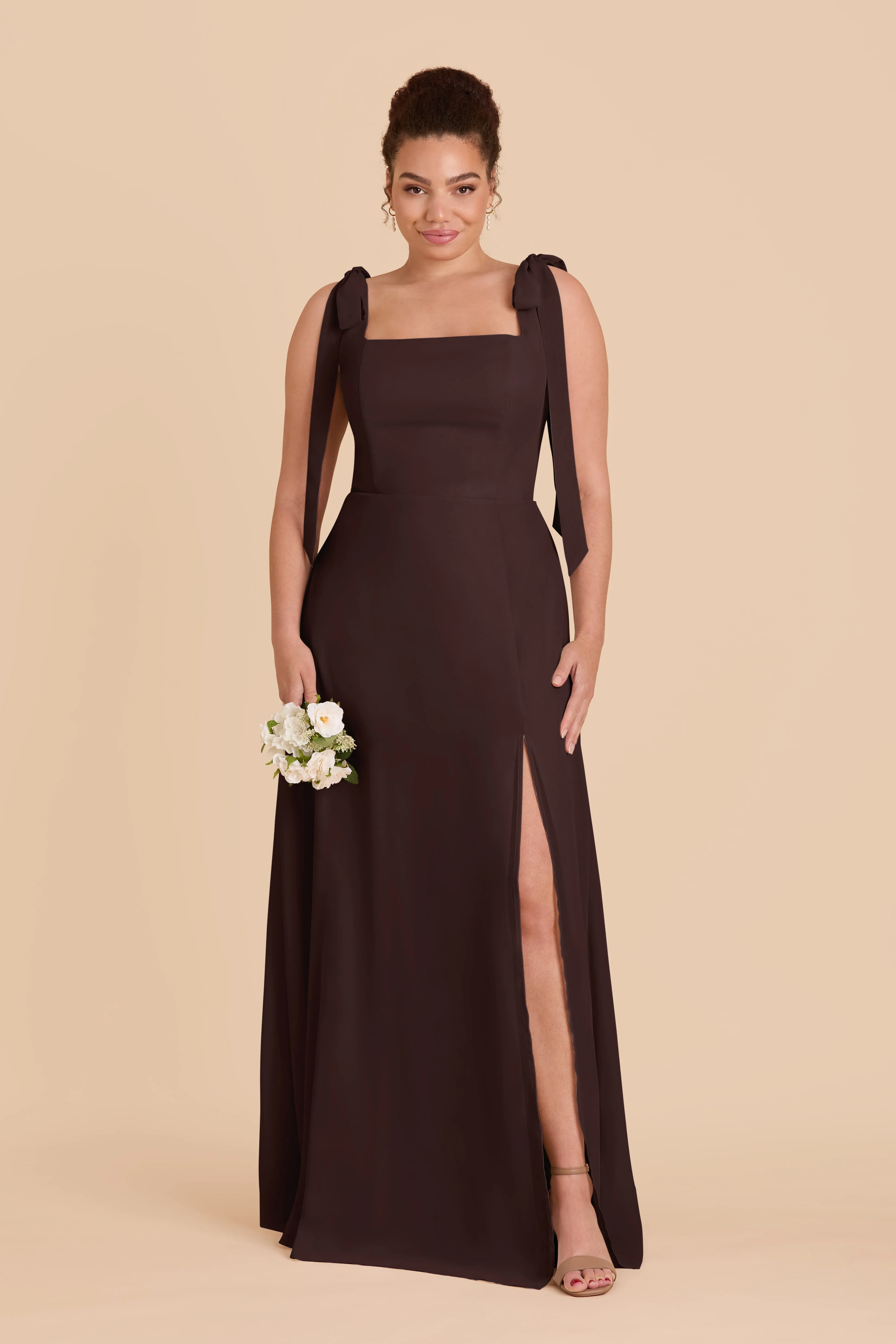 Alex Chiffon Dress - Espresso sold by Birdy Grey product image thumbnail 2