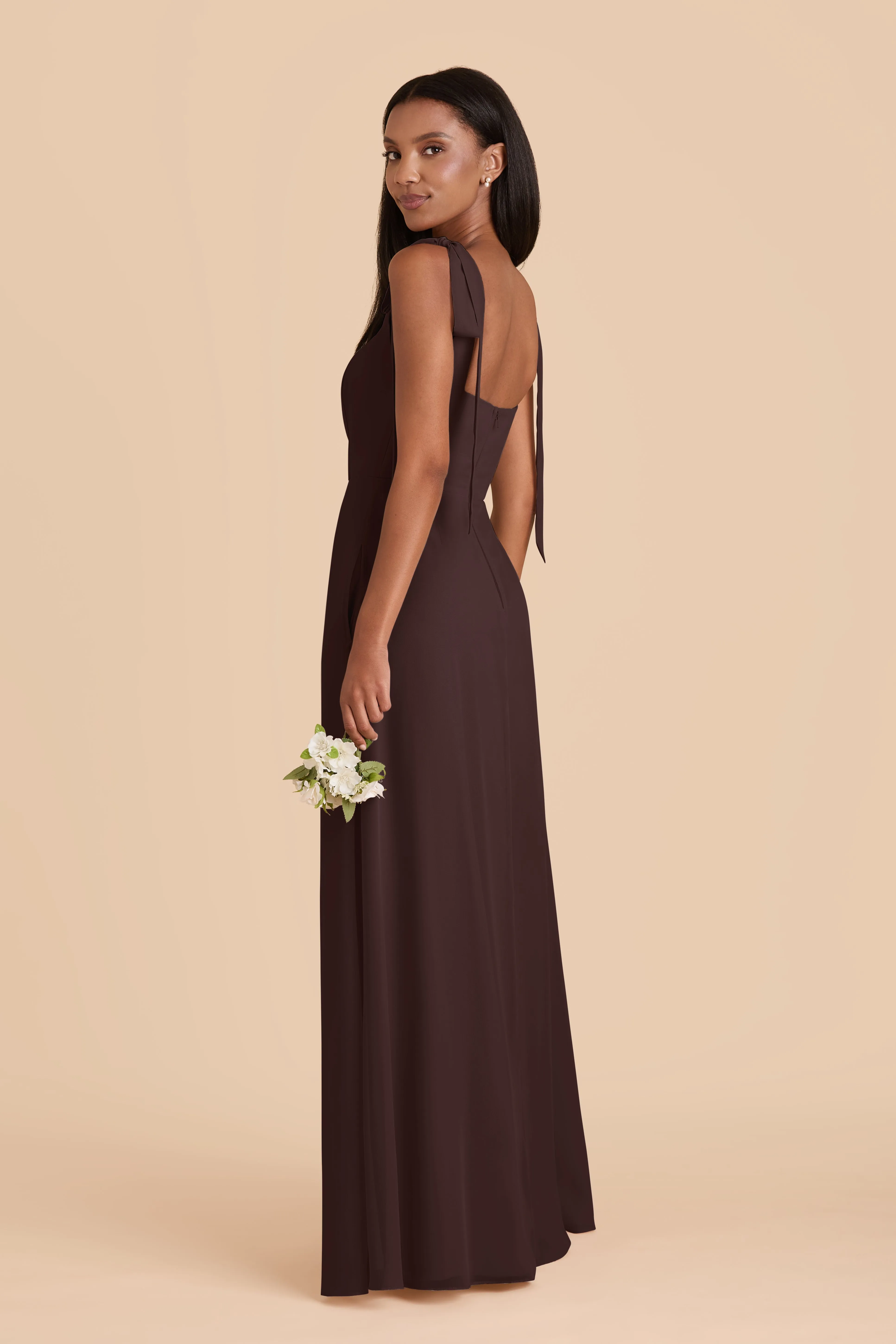 Alex Chiffon Dress - Espresso sold by Birdy Grey product image thumbnail 5