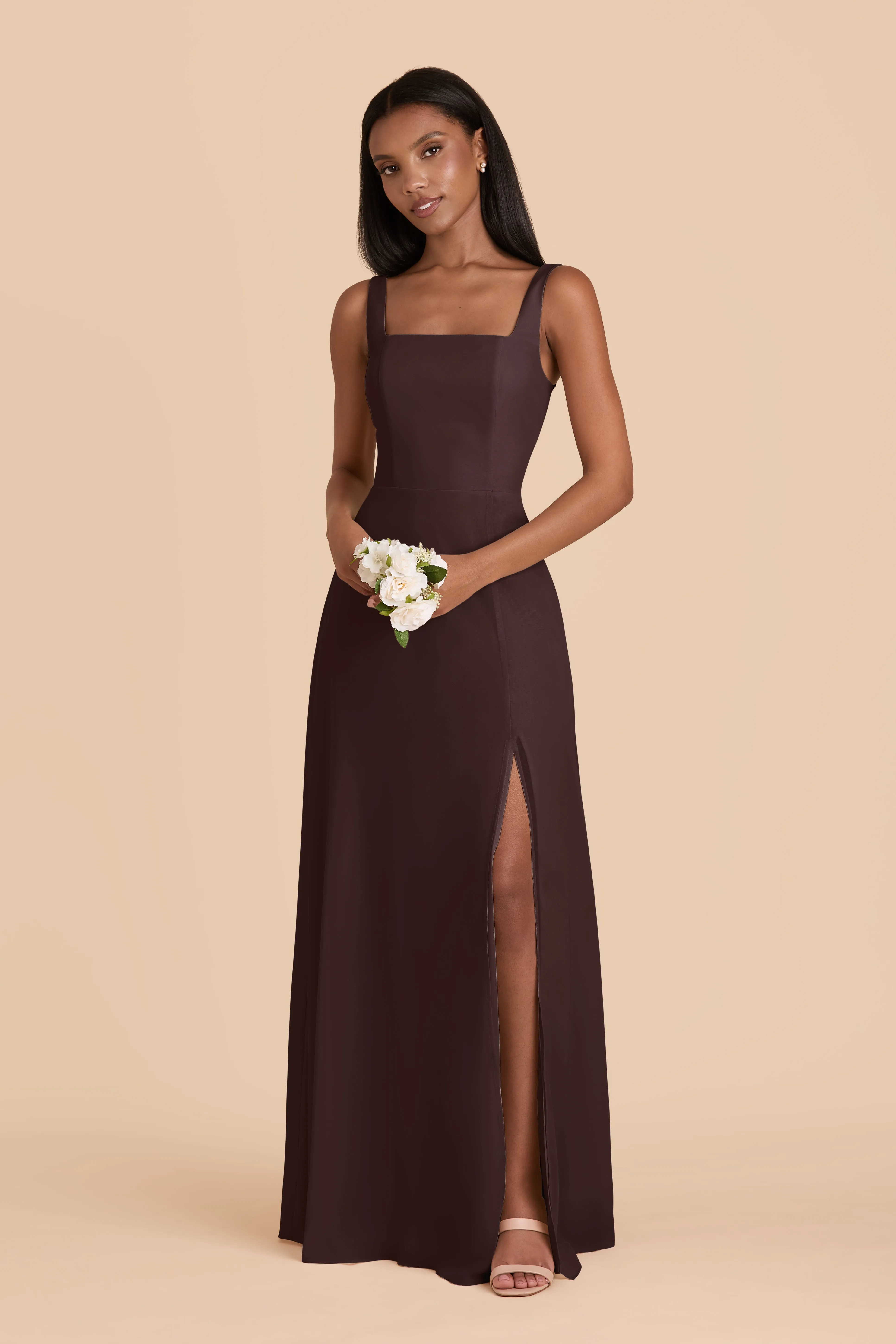 Alex Chiffon Dress - Espresso sold by Birdy Grey product image thumbnail 4