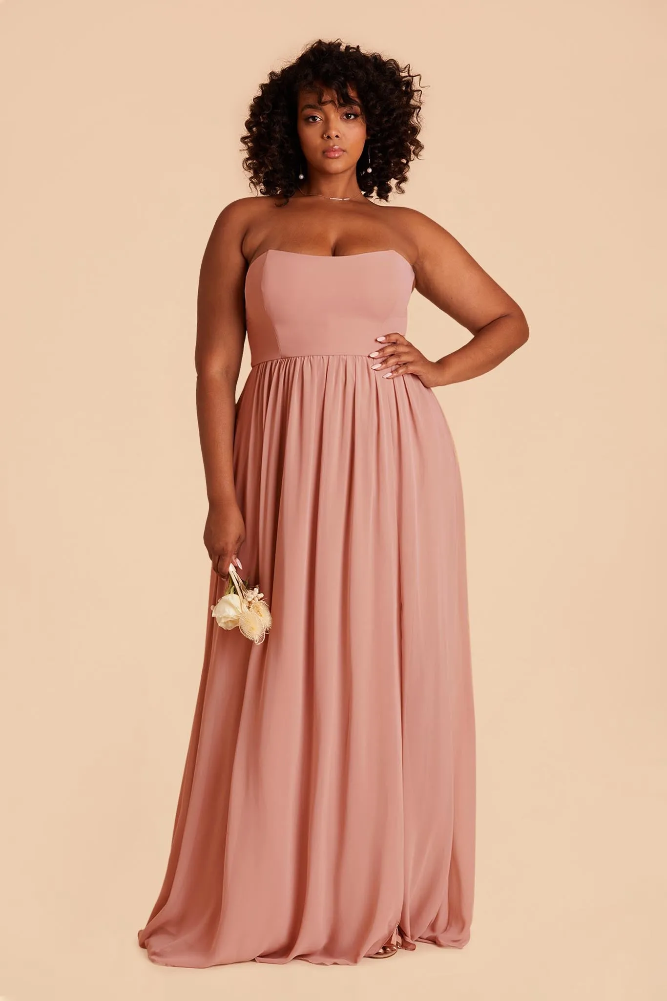 August Chiffon Dress - Dusty Rose sold by Birdy Grey product image thumbnail 2