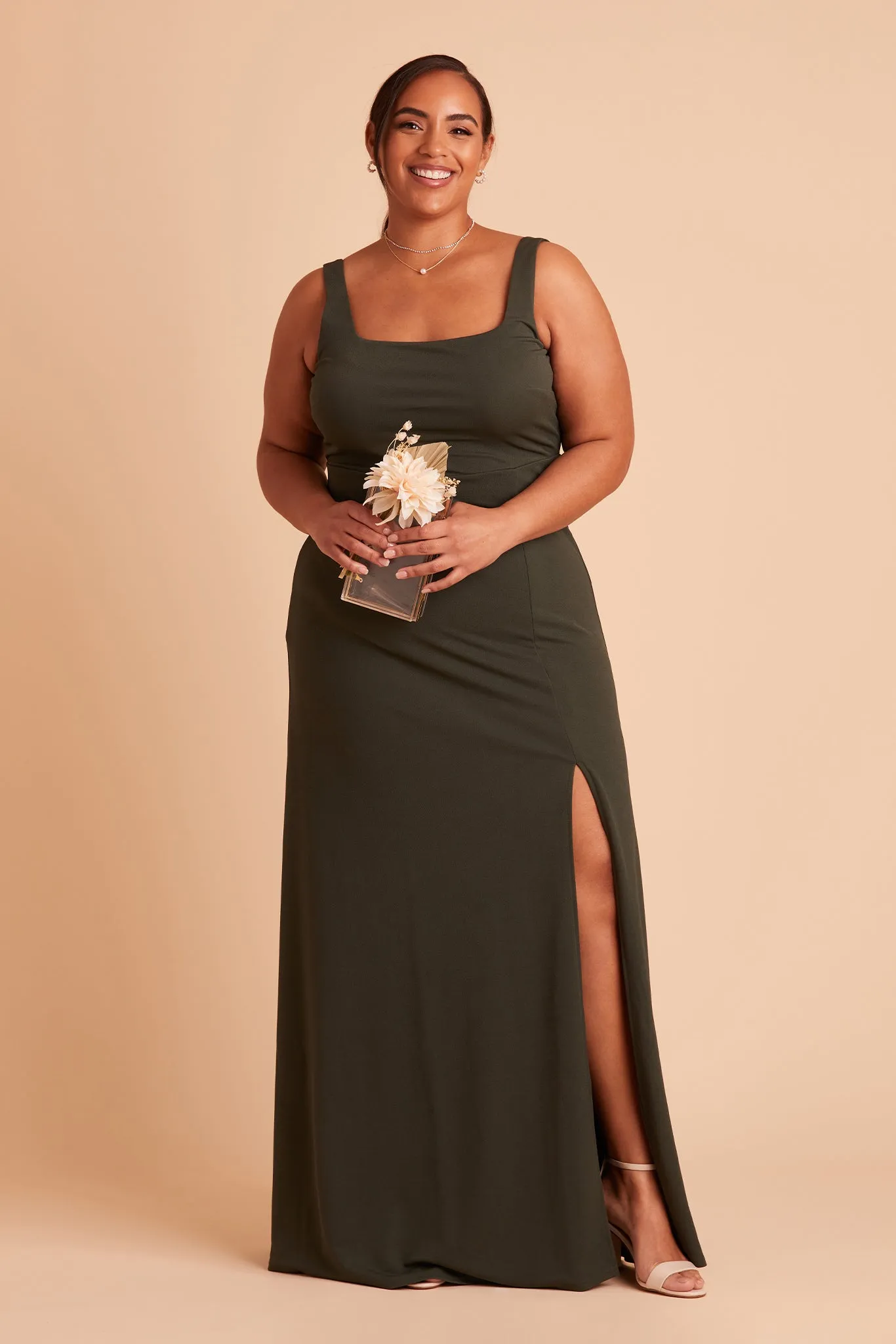 Alex Crepe Dress - Olive sold by Birdy Grey product image thumbnail 2