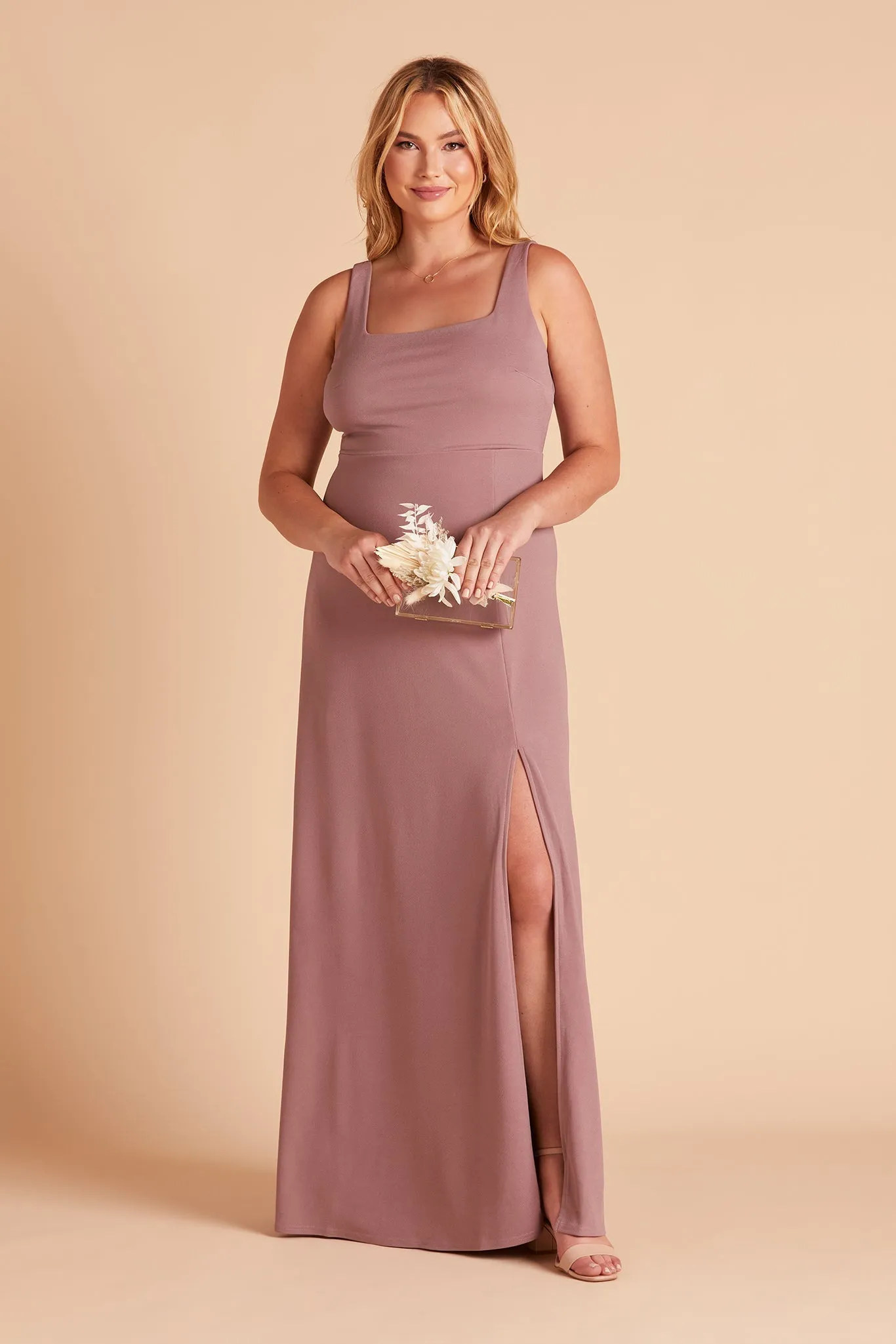 Alex Crepe Dress - Dark Mauve sold by Birdy Grey product image thumbnail 2