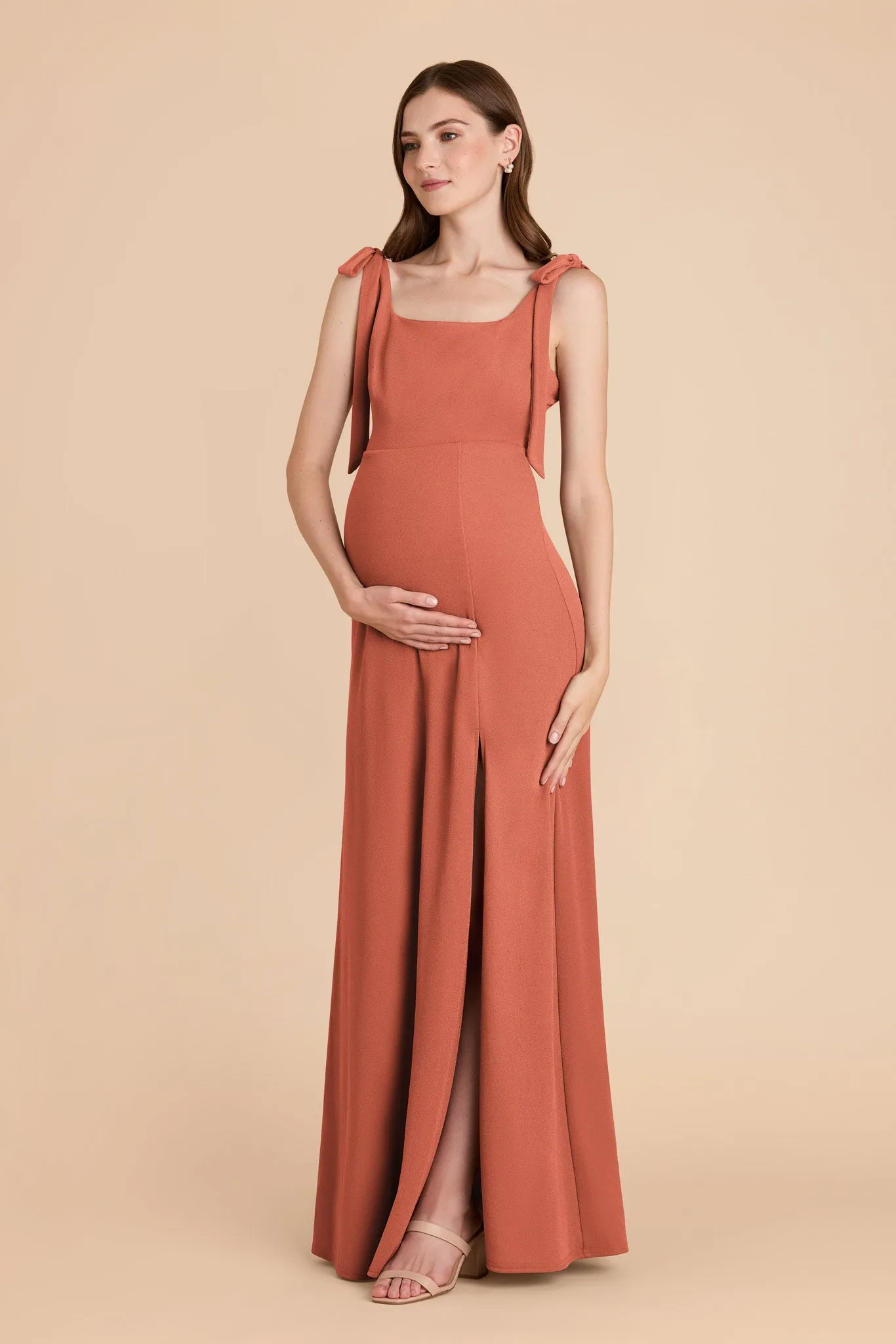 Alex Crepe Dress - Terracotta sold by Birdy Grey product image thumbnail 4