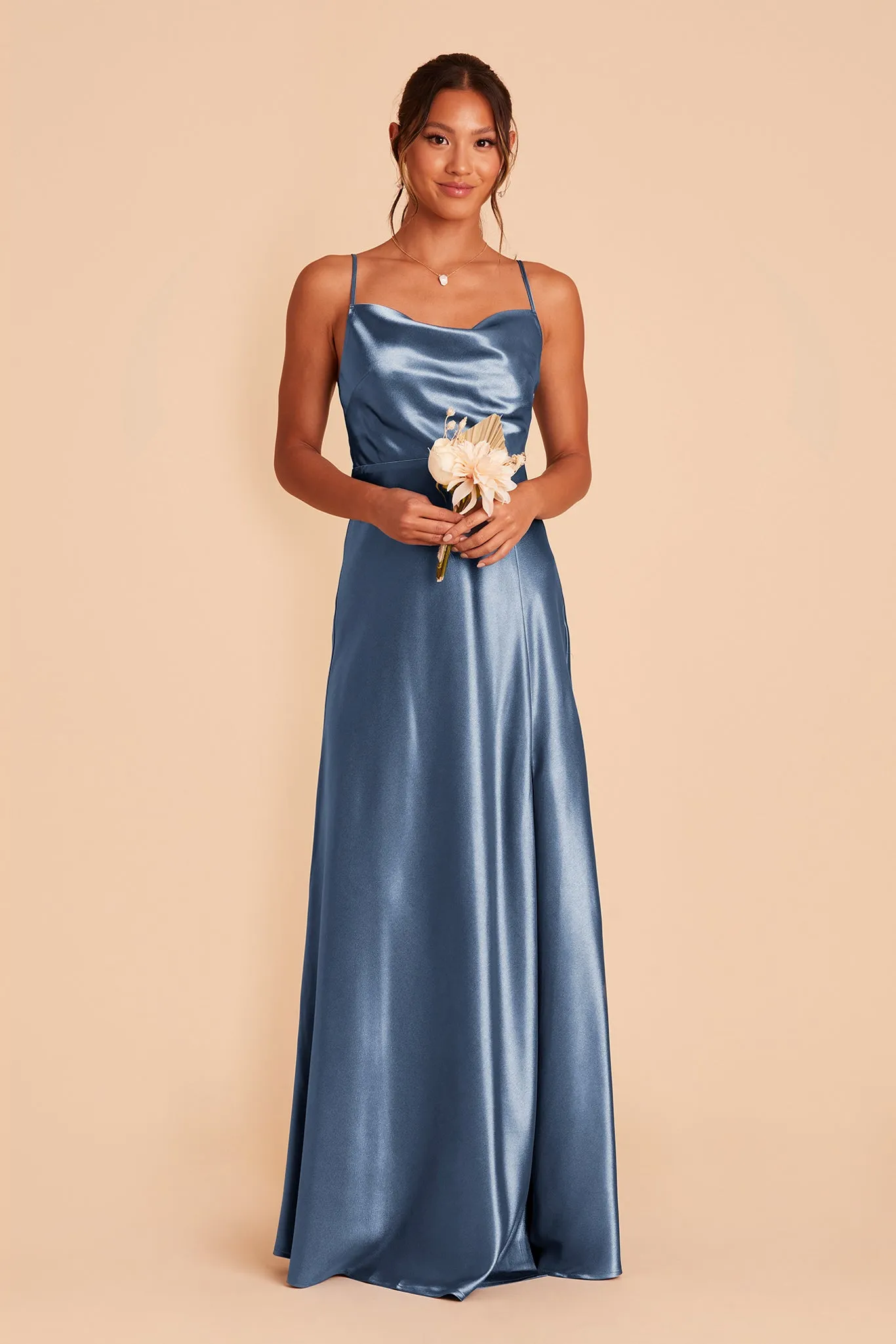 Lisa Shiny Satin Dress - Twilight sold by Birdy Grey product image thumbnail 5