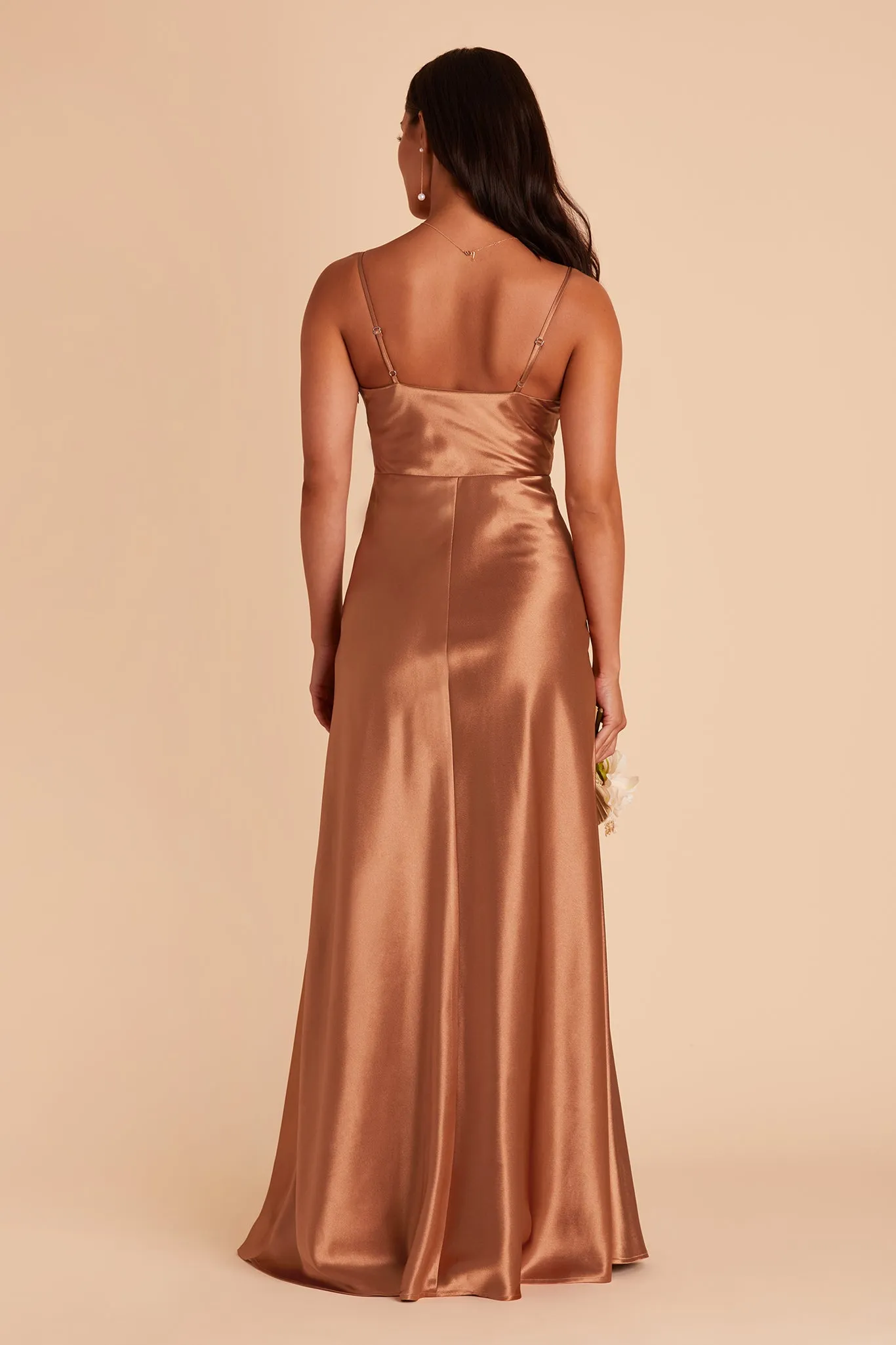 Lisa Shiny Satin Dress - Rust sold by Birdy Grey product image thumbnail 5