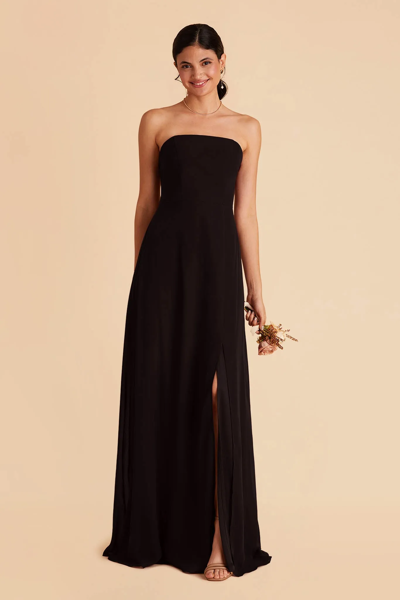 Chris Chiffon Dress - Black sold by Birdy Grey