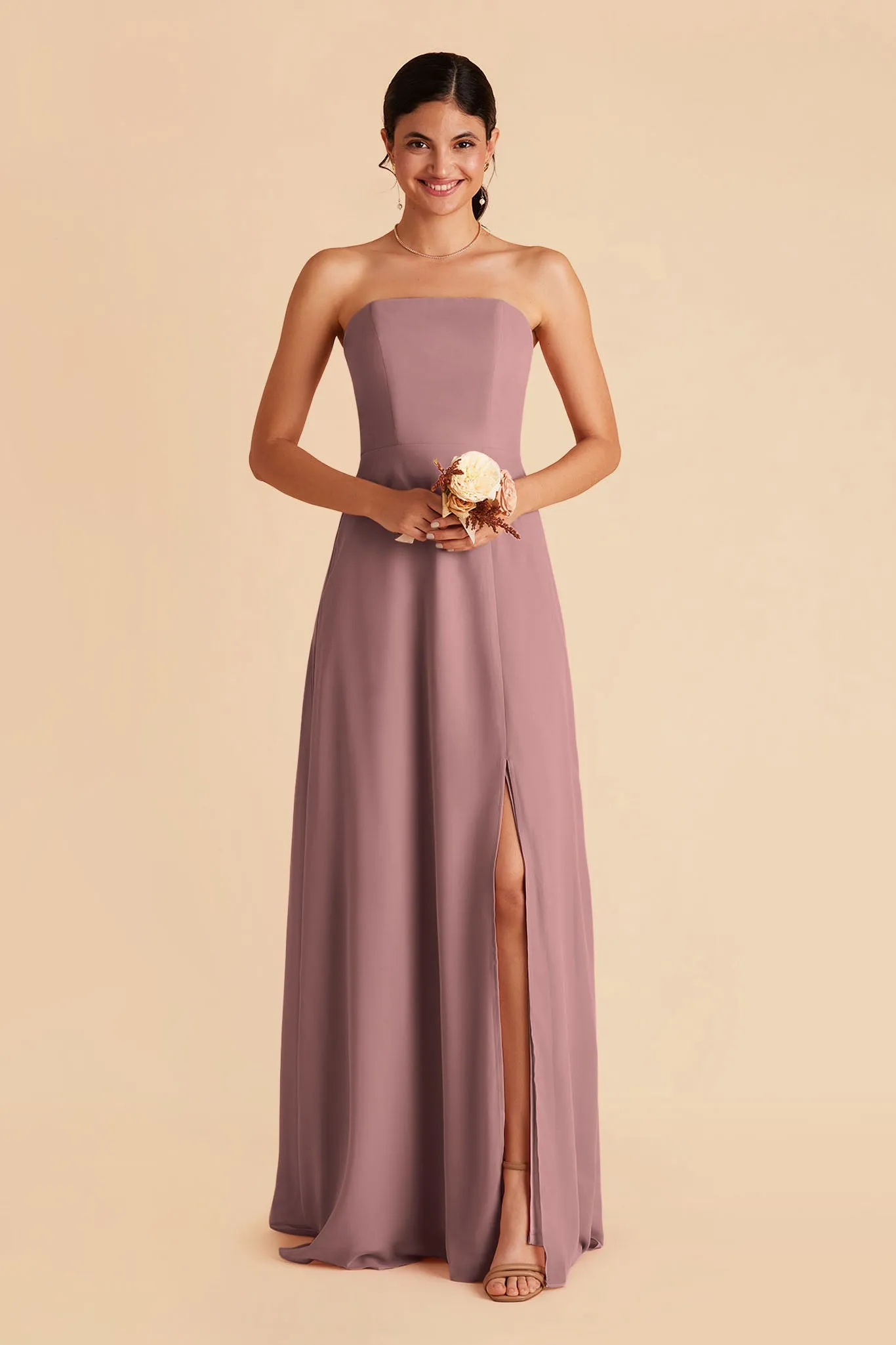 Chris Chiffon Dress - Dark Mauve sold by Birdy Grey product image thumbnail 5