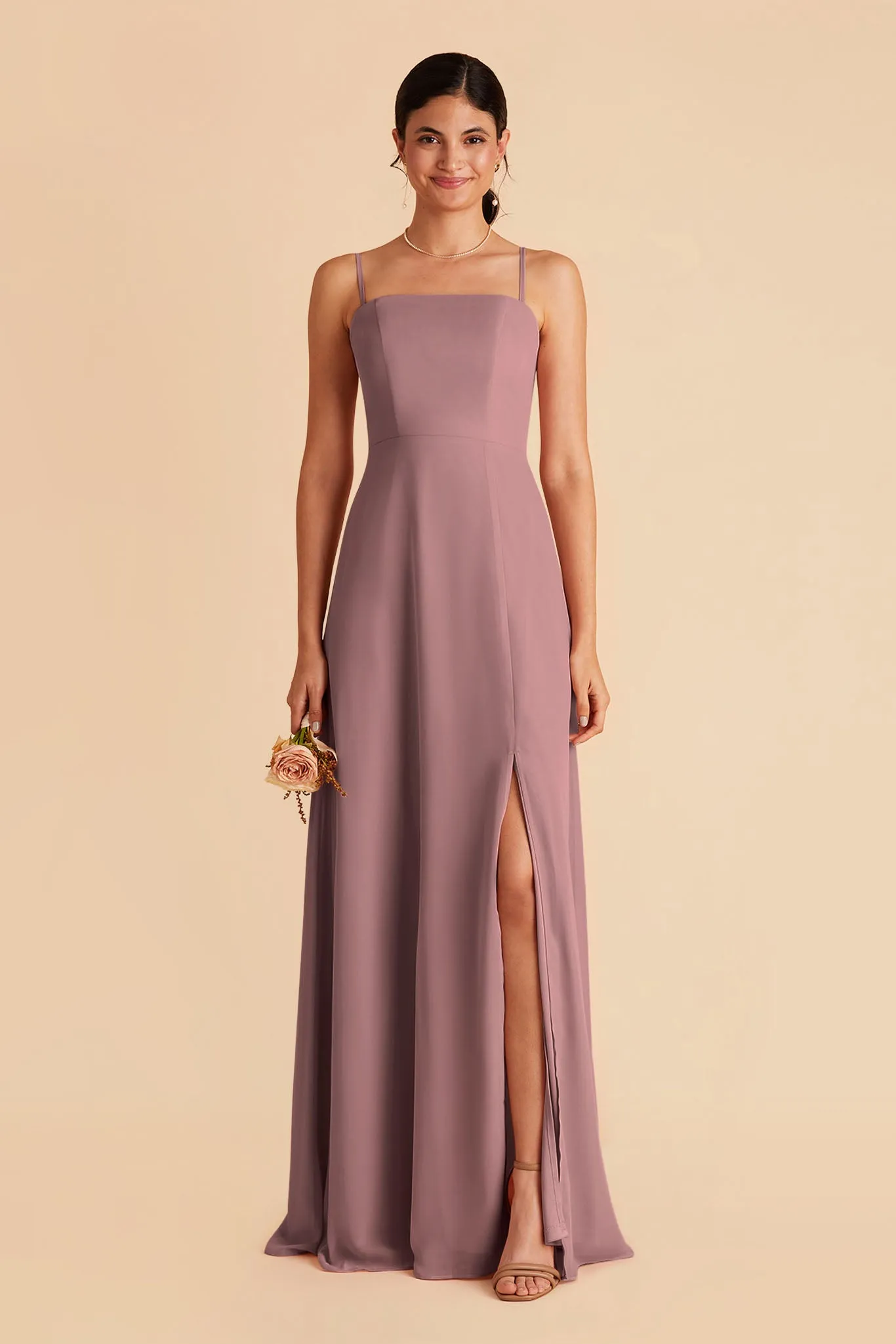 Chris Chiffon Dress - Dark Mauve sold by Birdy Grey product image thumbnail 4