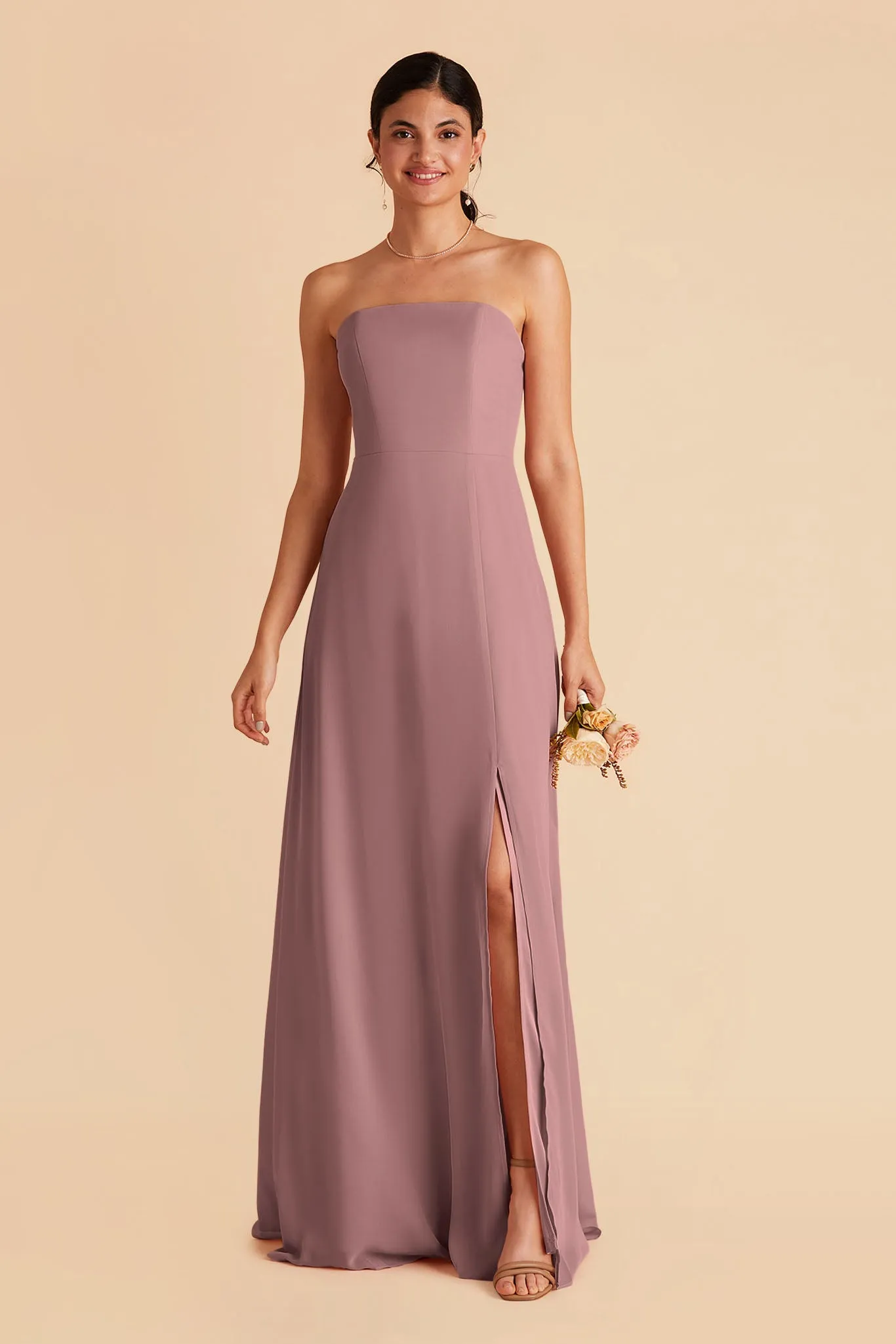 Chris Chiffon Dress - Dark Mauve sold by Birdy Grey product image thumbnail 3