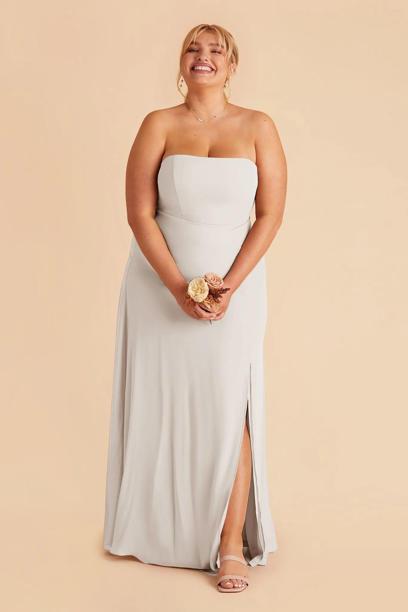 Chris Chiffon Dress - Dove Gray sold by Birdy Grey product image thumbnail 2